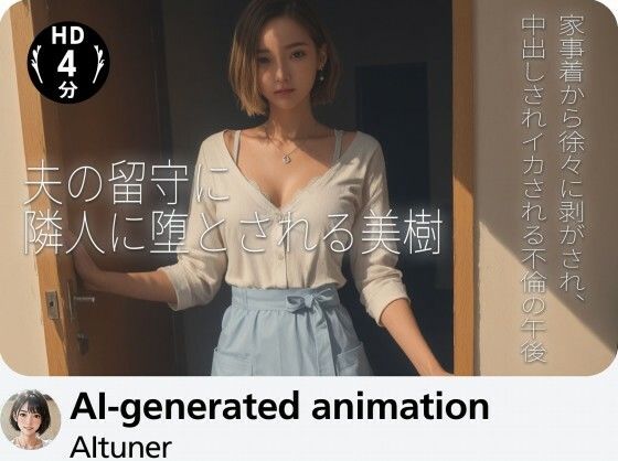 【4分】夫の留守に隣人に堕とされる美樹 ―― 家事着から徐々に剥がされ、中出しされイカされる不倫の午後 - hitomi raw無料エロ漫画（同人誌）サンプル画像 001