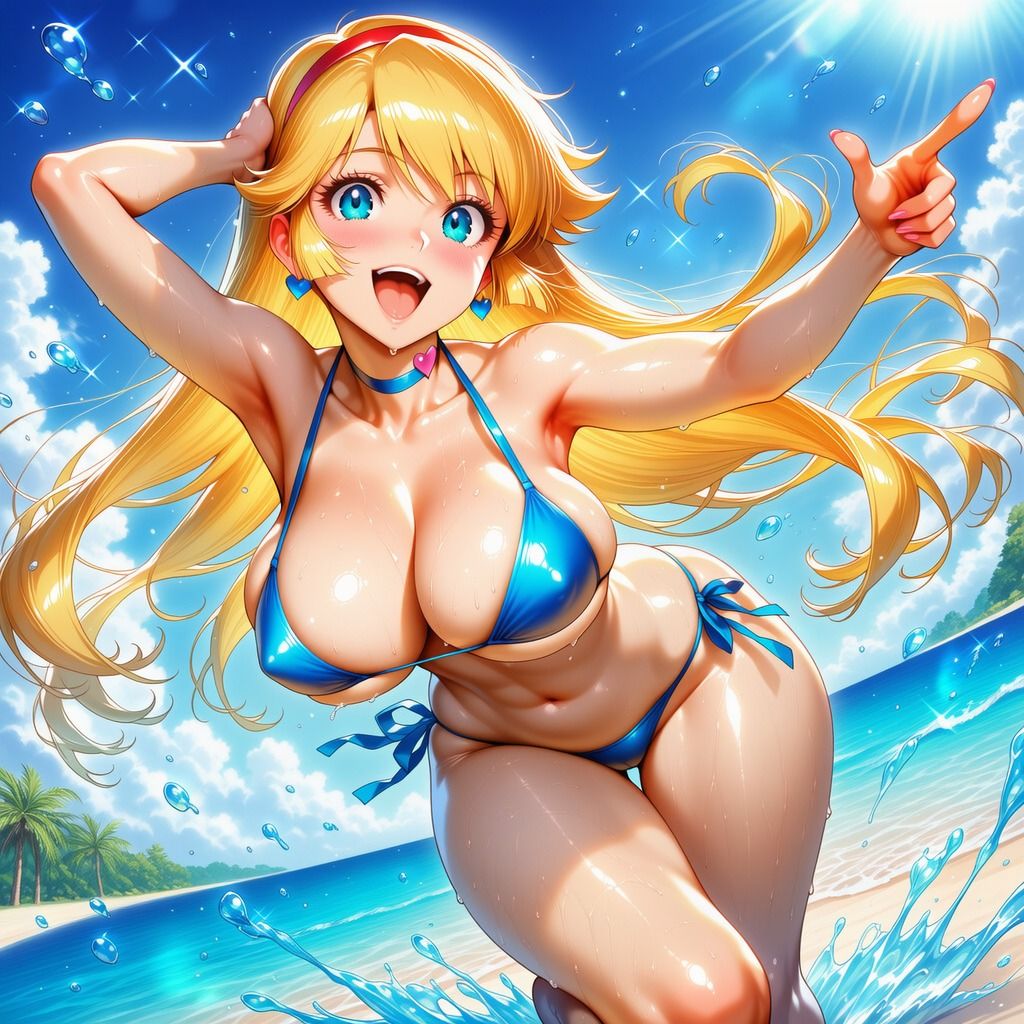 ハニーさんのイラスト集 〜豊満な双乳とムチムチしている下半身〜 画像1
