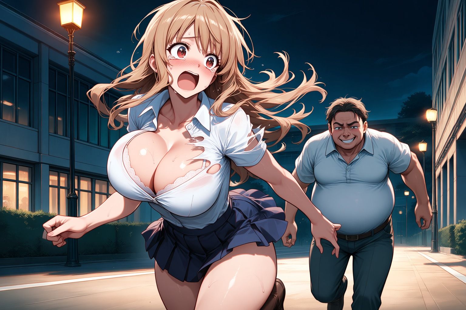 美人な女子がキモイおじさん達にめちゃくちゃに犯●れる話 サンプル7
