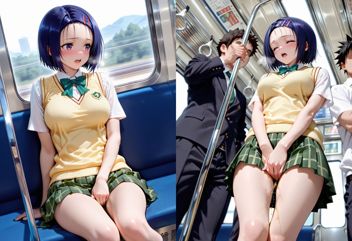 我慢できなく外でお漏らし サンプル3