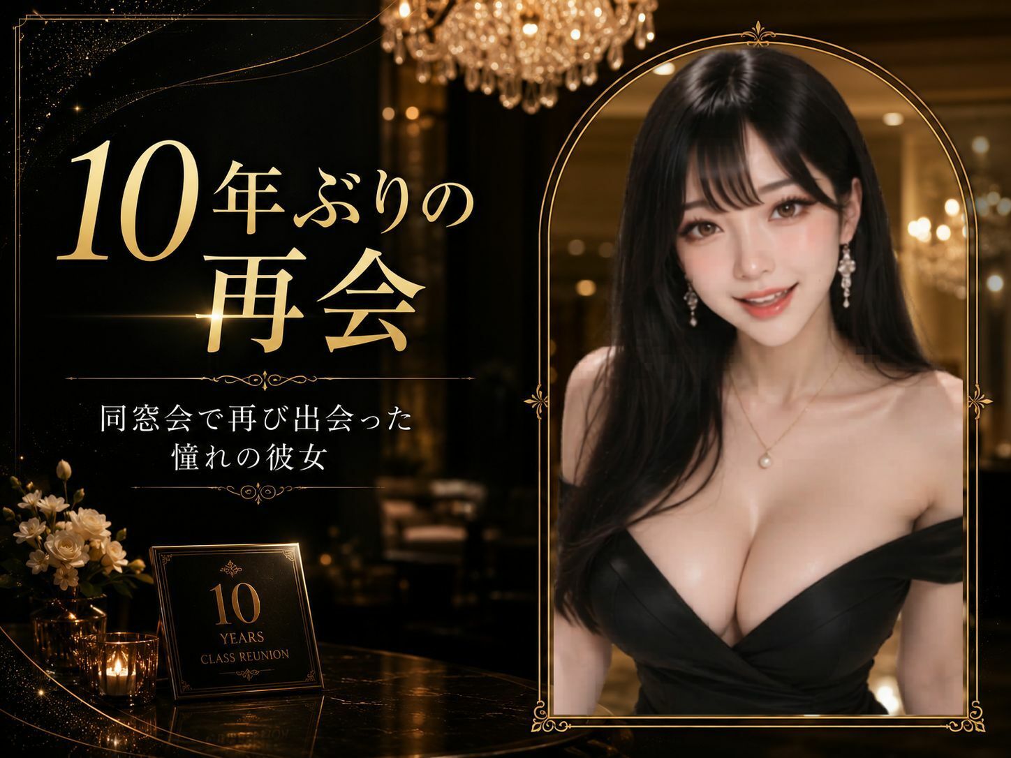 【音声付きOP】セレブ人妻、同窓会で不倫。10年ぶりに再会した憧れの彼女は、夫には言えないほど欲求不満だった サンプル1