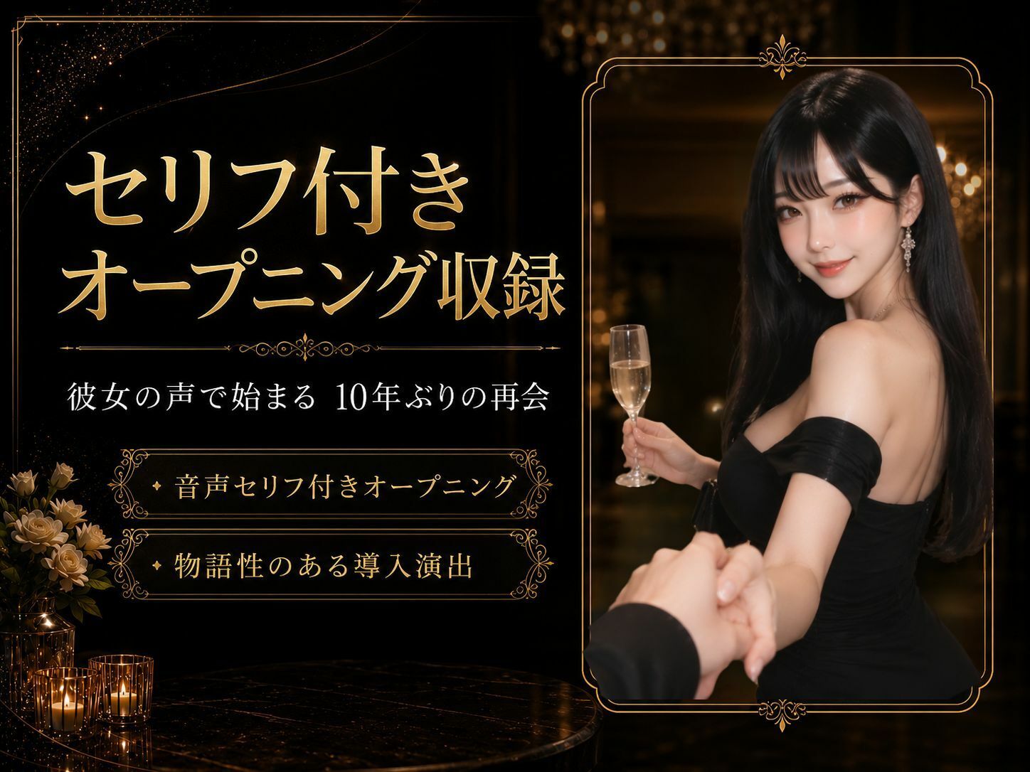 【音声付きOP】セレブ人妻、同窓会で不倫。10年ぶりに再会した憧れの彼女は、夫には言えないほど欲求不満だった サンプル2