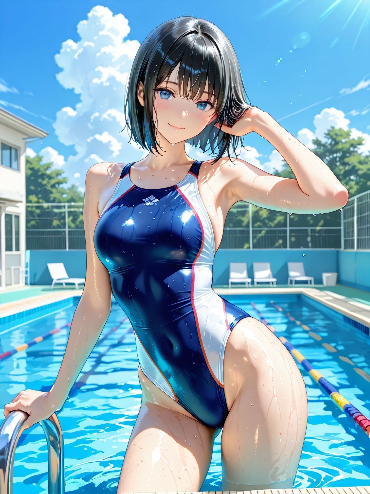競泳水着の女の子4 サンプル1