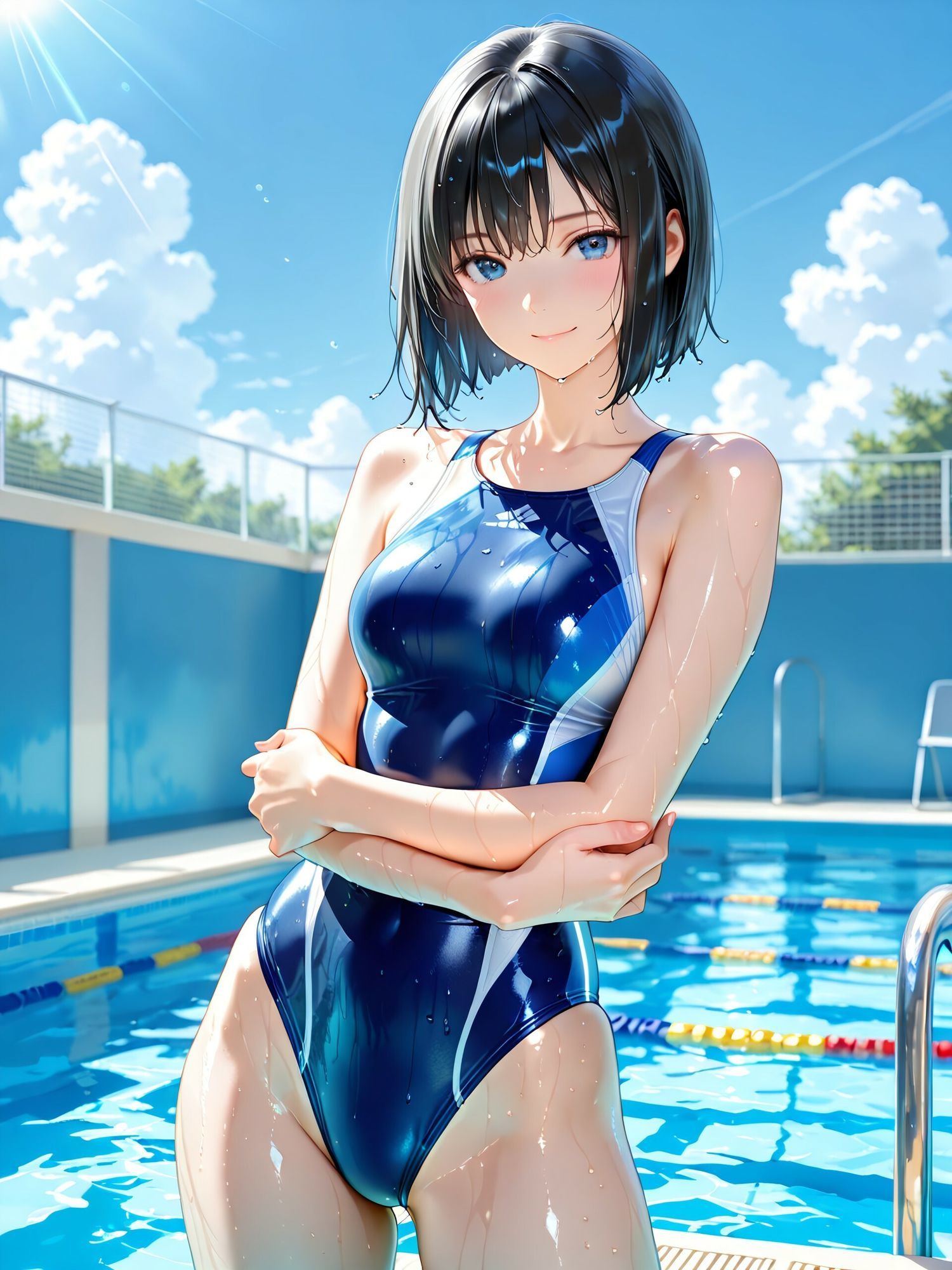 競泳水着の女の子4 サンプル2