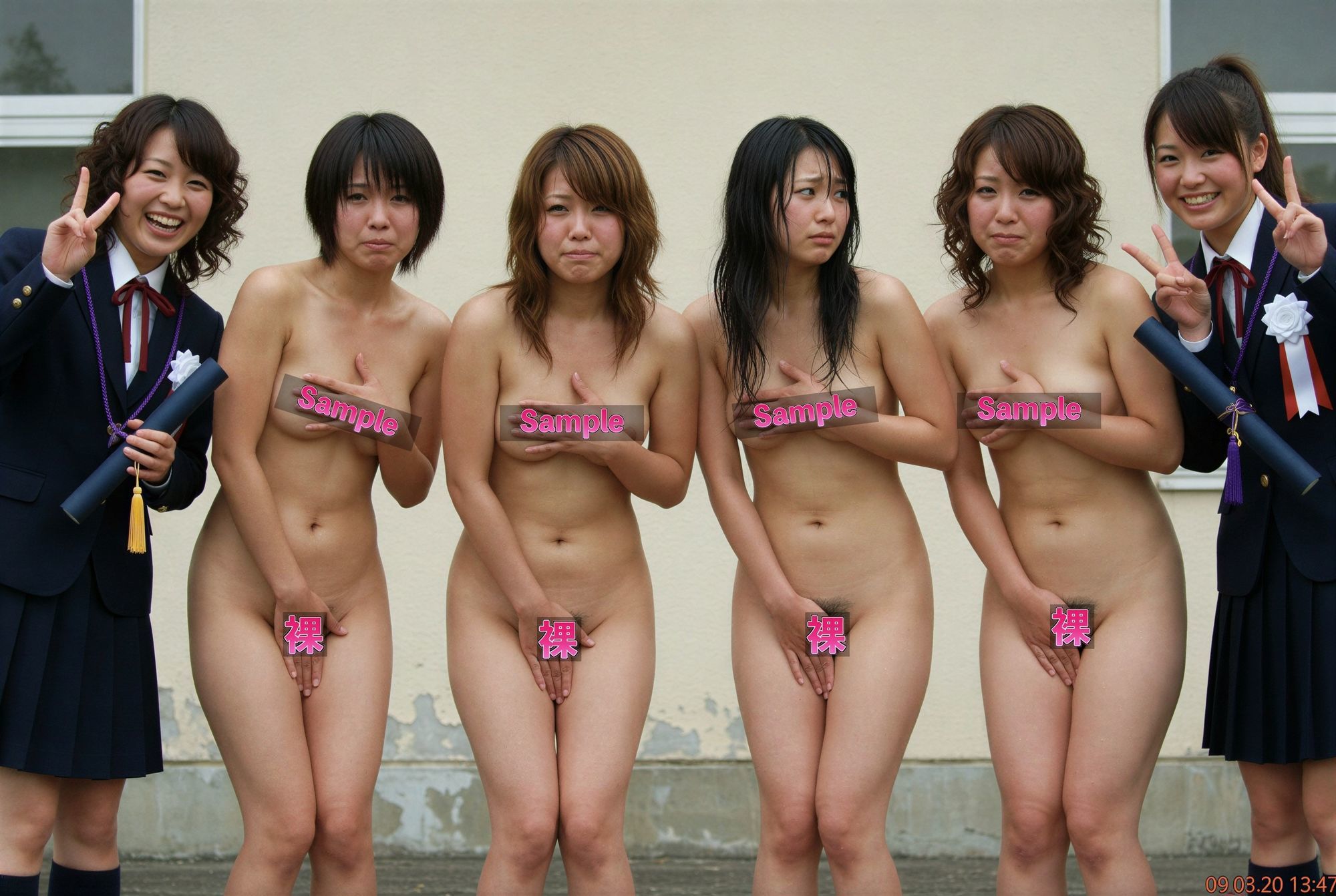 恥ずかしすぎる裏卒業式（平成デジカメ素人写真風）
