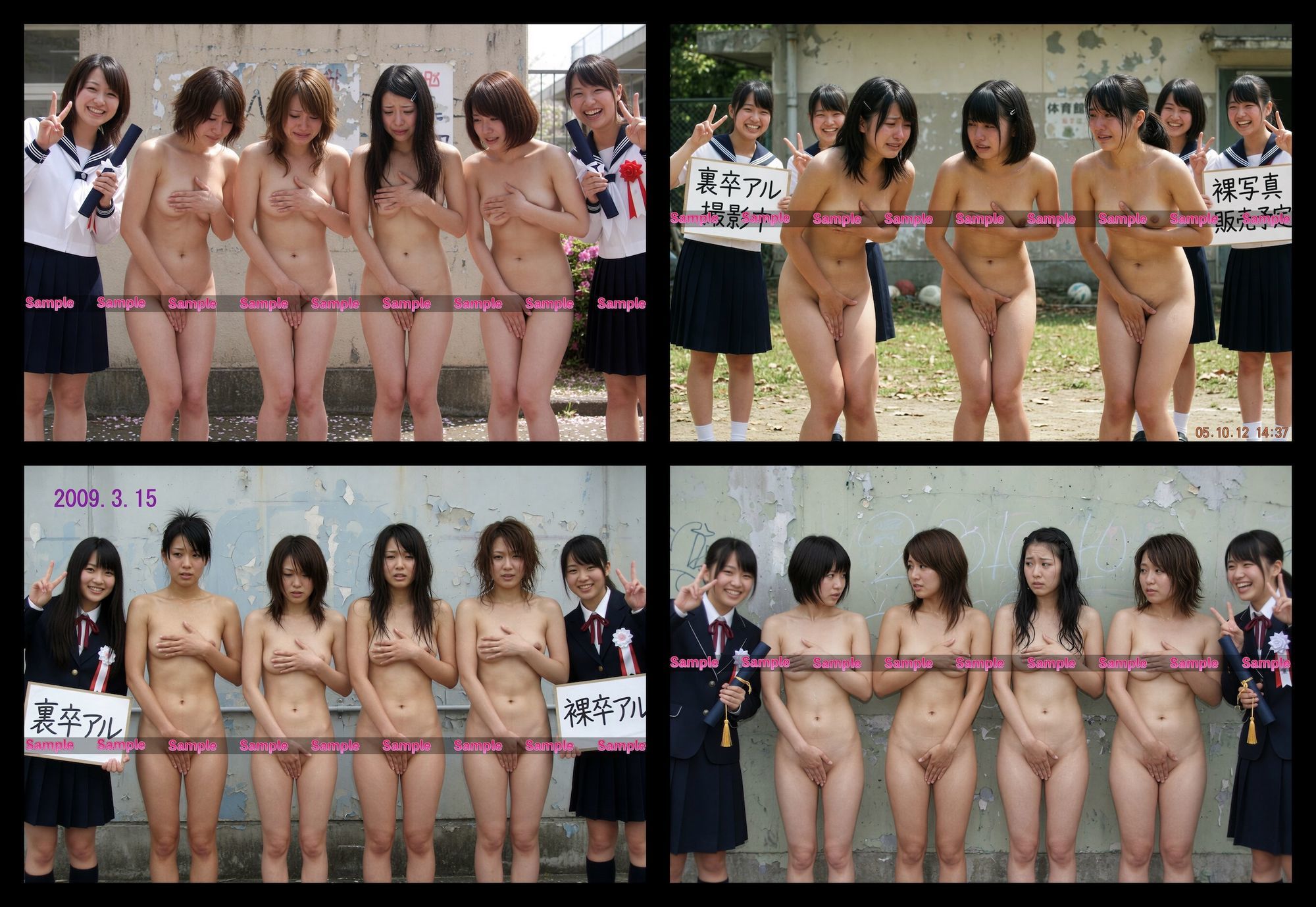 恥ずかしすぎる裏卒業式（平成デジカメ素人写真風） | 同人データベース