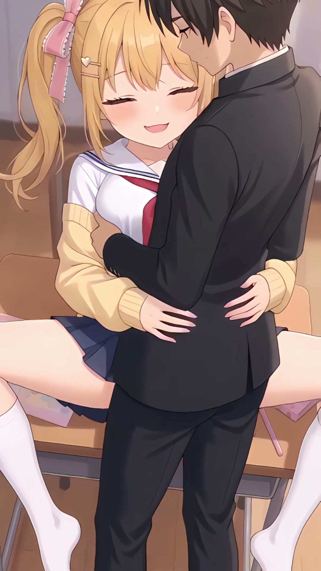 【スマホ縦型フルボイス】ぬるぬる動く！制服JKに中出しセックス33連発 サンプル5