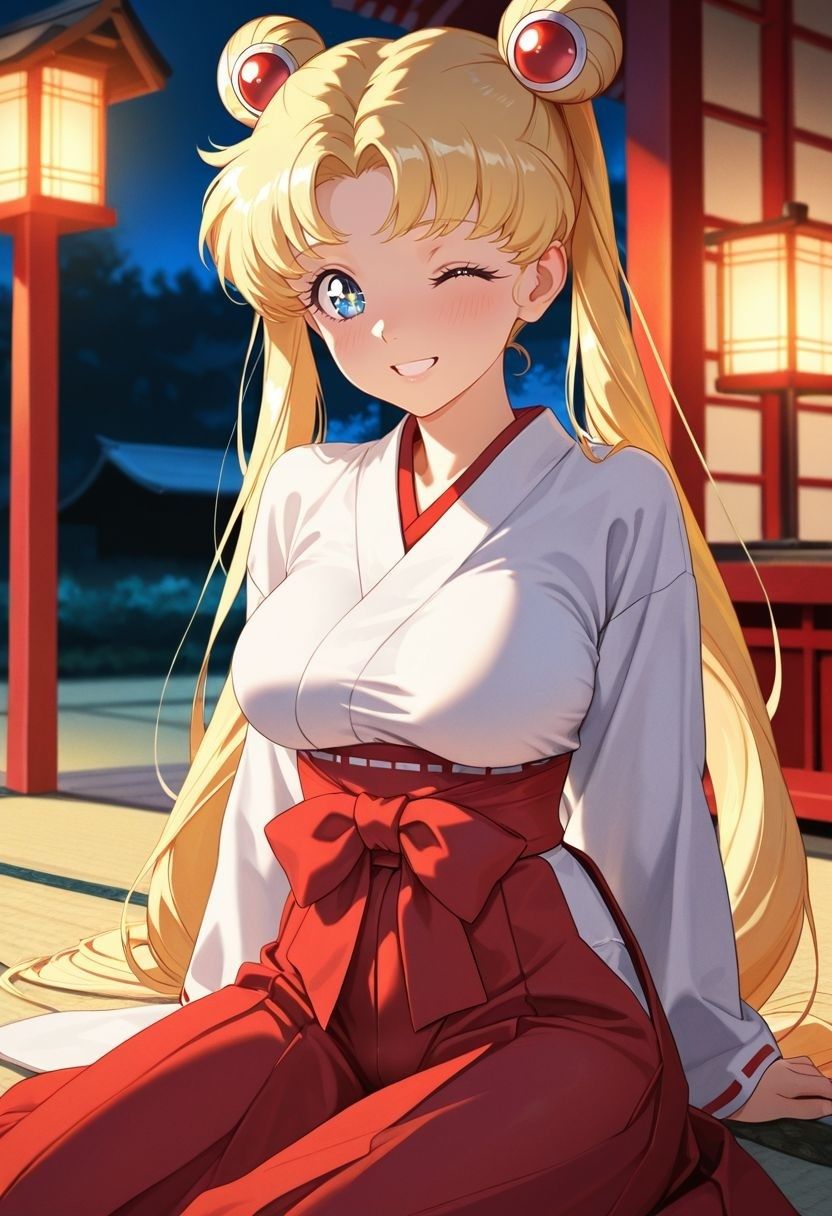 もしも。。。このキャラが巫女だったら〜月野う〇ぎ〜 画像1