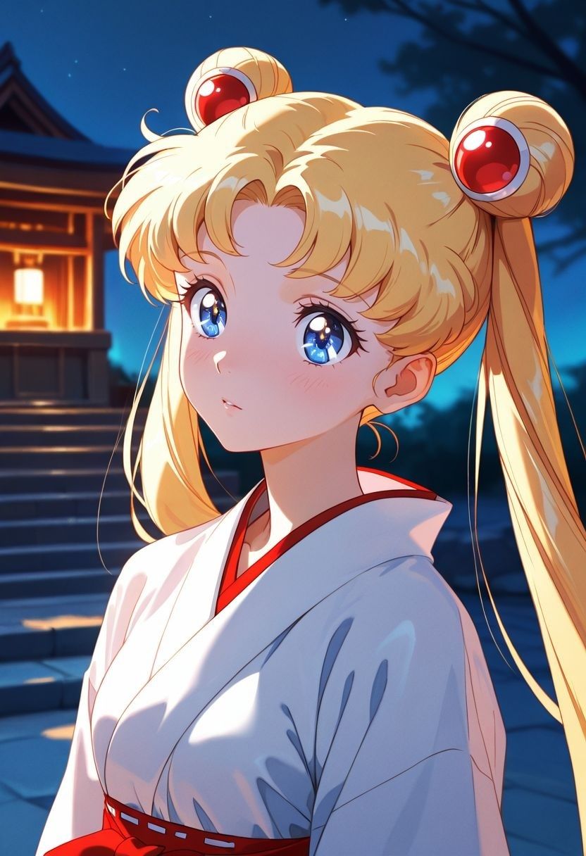 もしも。。。このキャラが巫女だったら〜月野う〇ぎ〜 画像3