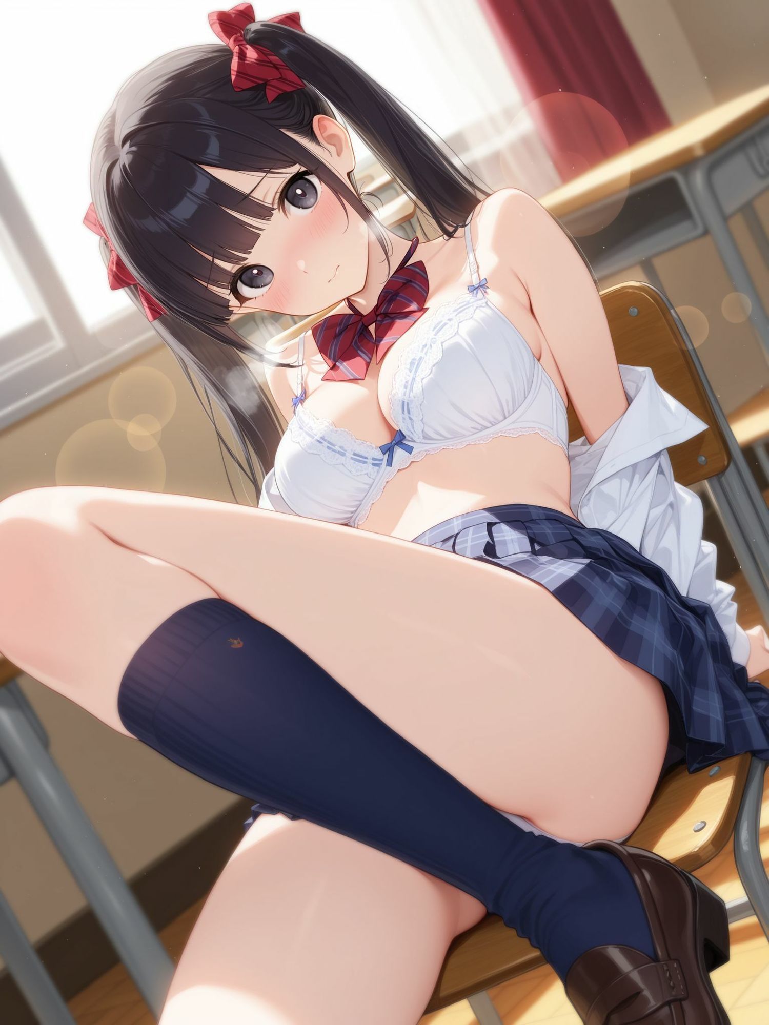 ツインテ女子〇生の教室でらぶらぶえっち 画像3
