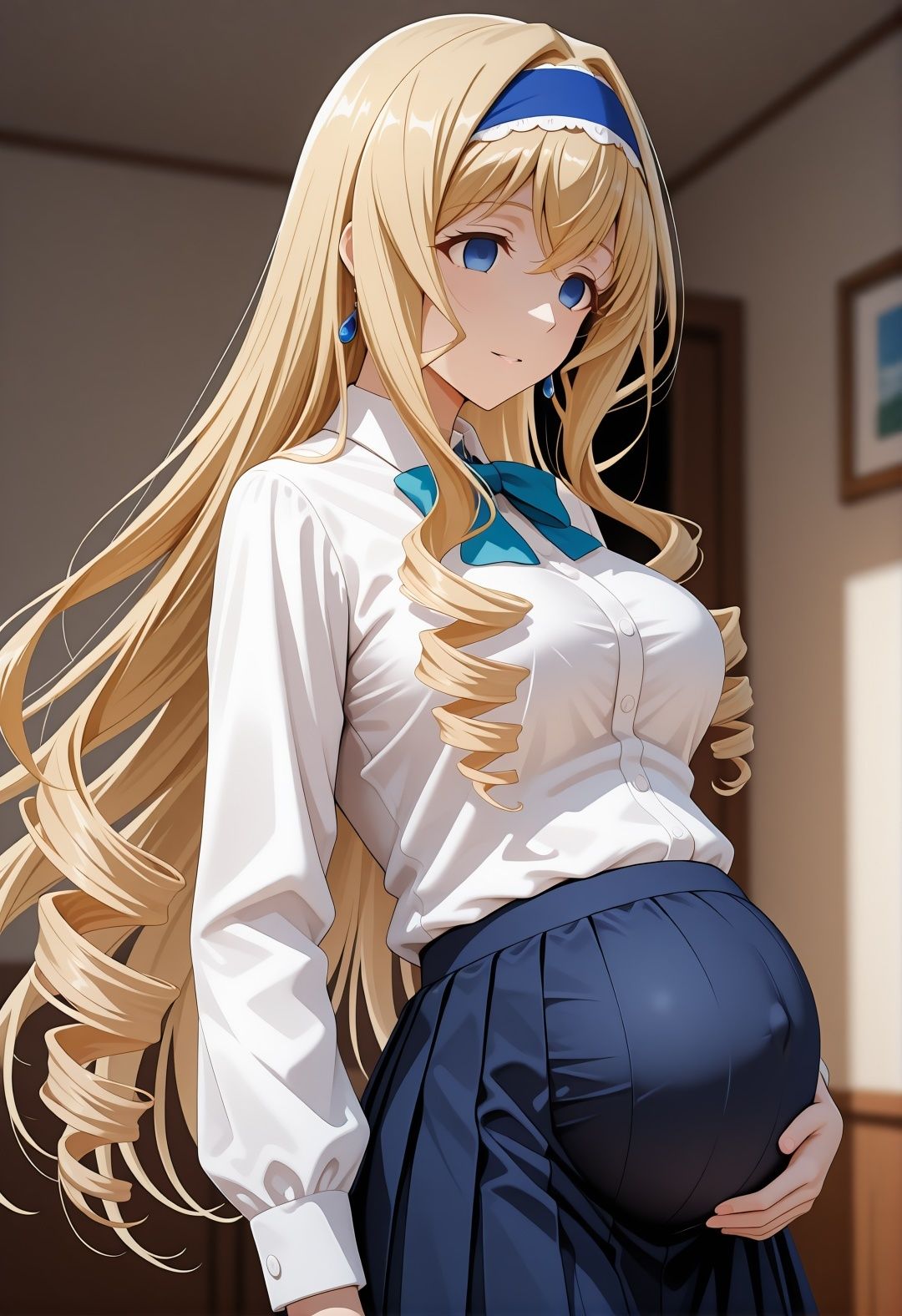 セ〇リア・オ〇コット パロディ 図書館凌● 金髪美女NTR 妊娠中出しぶっかけエロCG集9