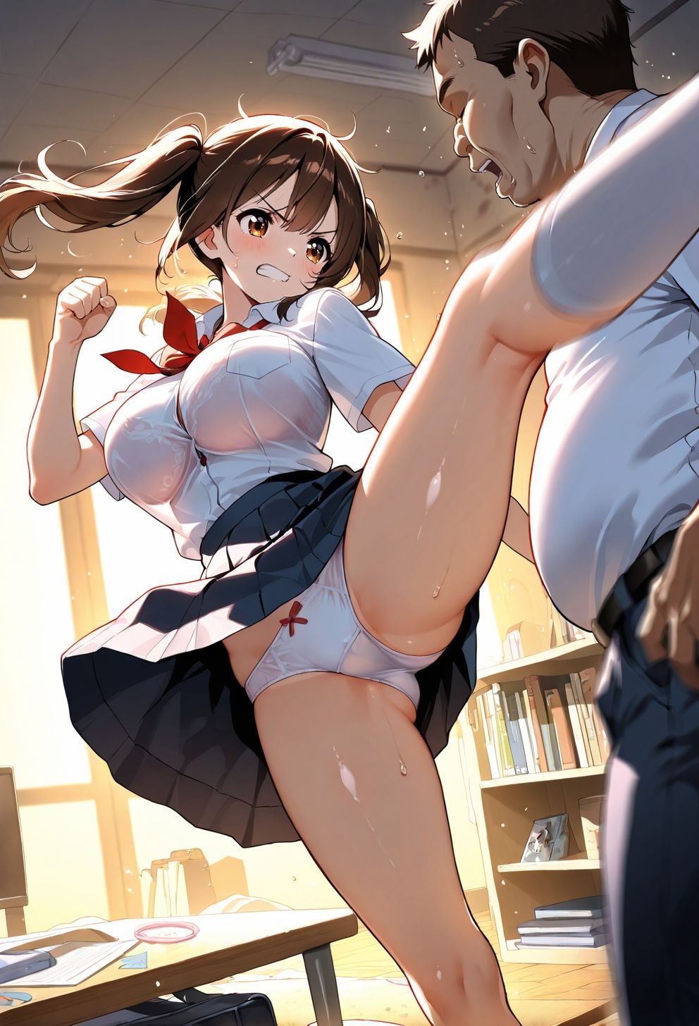 【エロ漫画】汚部屋へようこそ 巨乳ちゃんへの中出し日記2