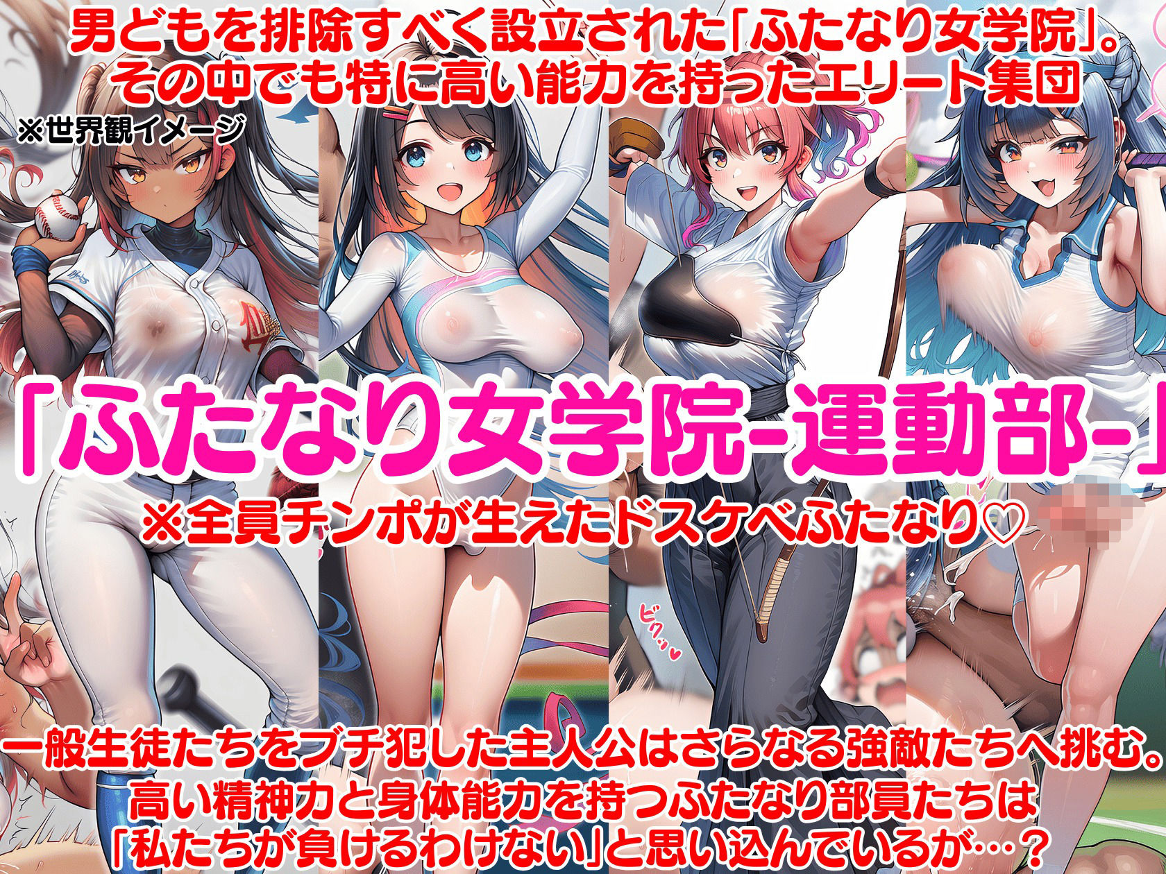 ふたなり即堕ち学園-運動部編- 〜鍛え上げても結局アヘ顔無様敗北射精〜 サンプル1
