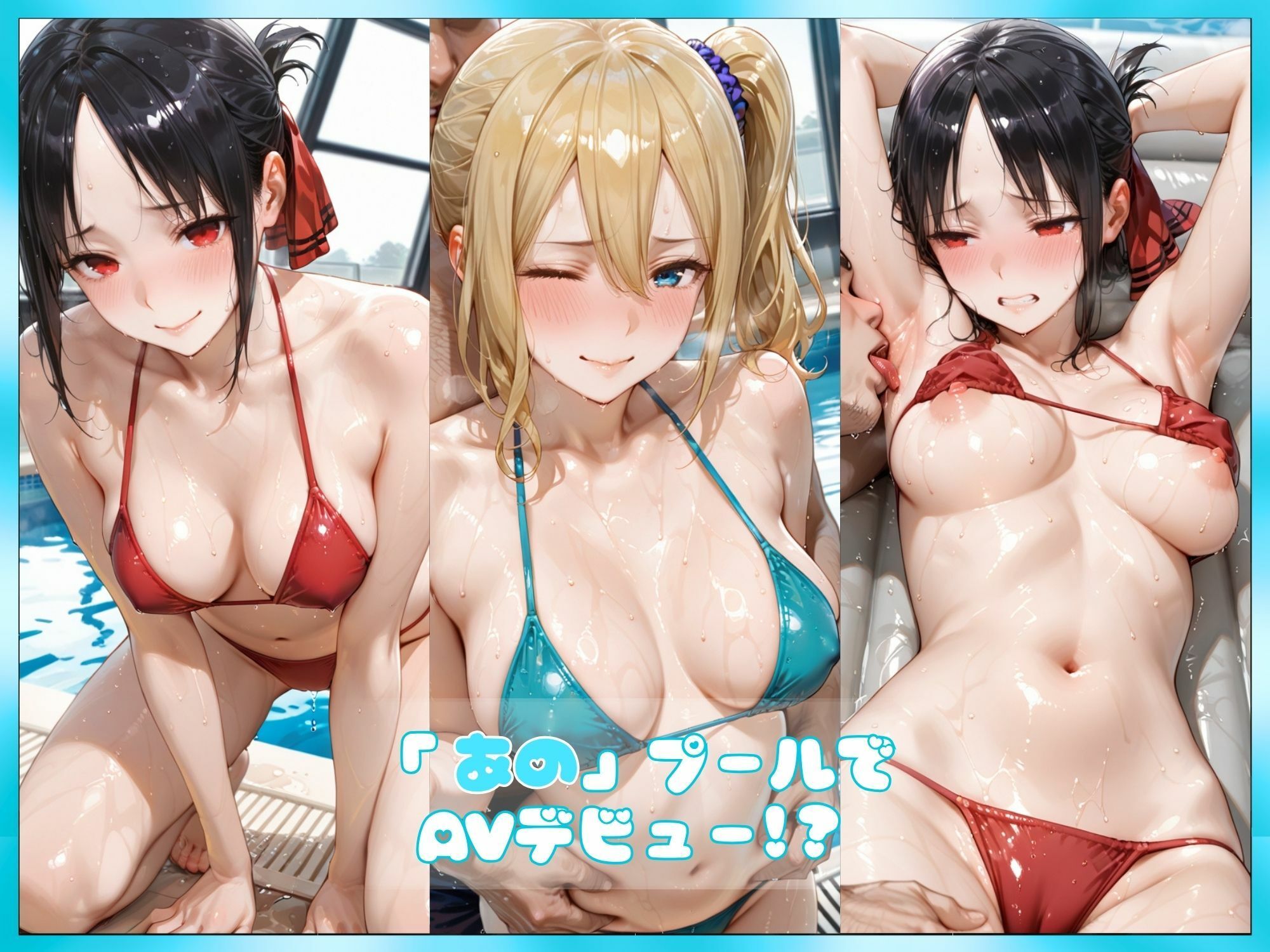 例のプールでAVデビュー！発情バニーの性欲解禁【かぐ○＆あ○】 サンプル5