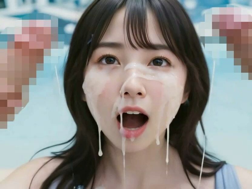 アイドルの笑顔に大量顔射プールサイド撮影会 サンプル3