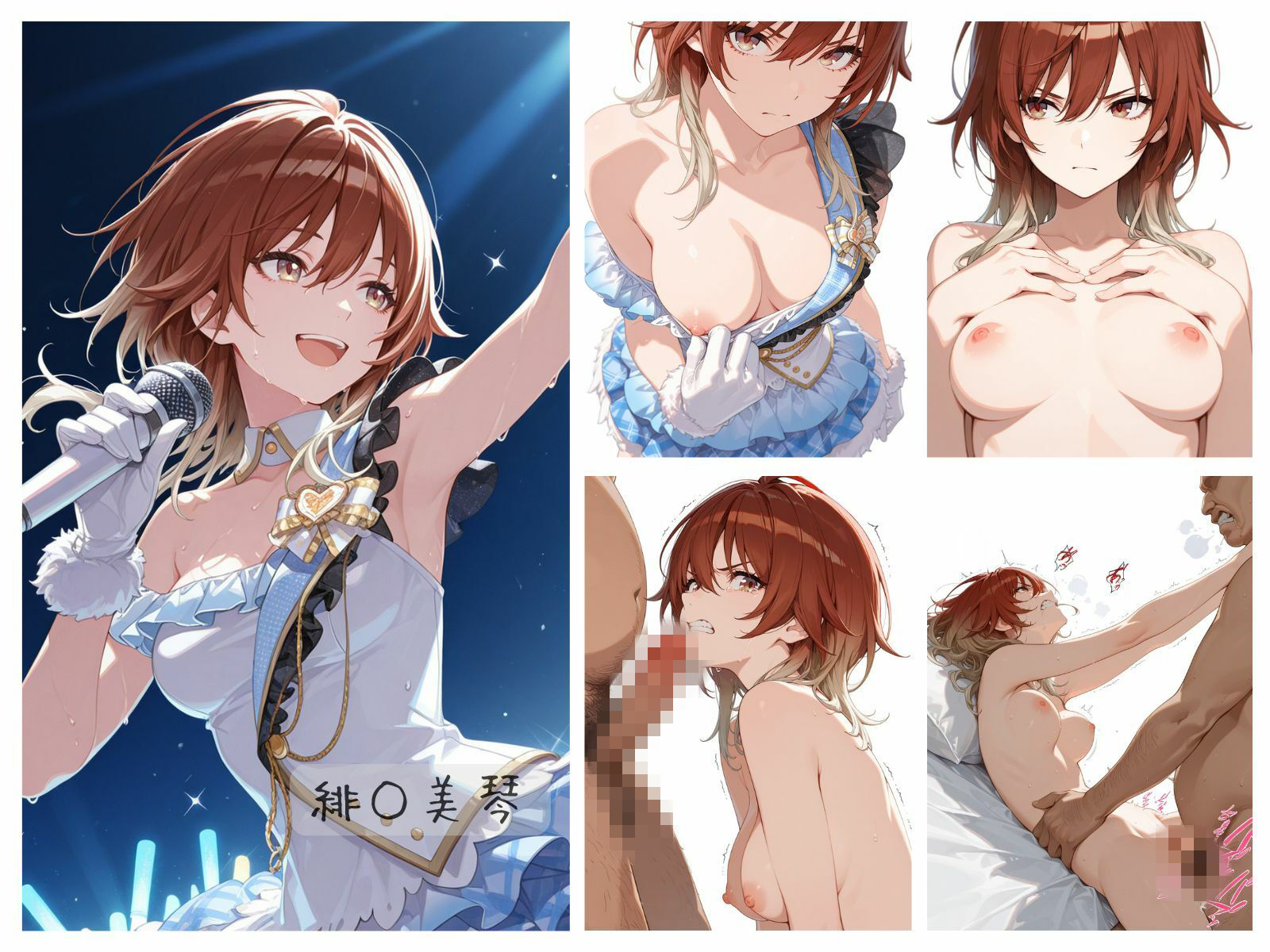 【エロ漫画】シャイニーアイドル全裸図鑑 L’A○tica＆S○His編6