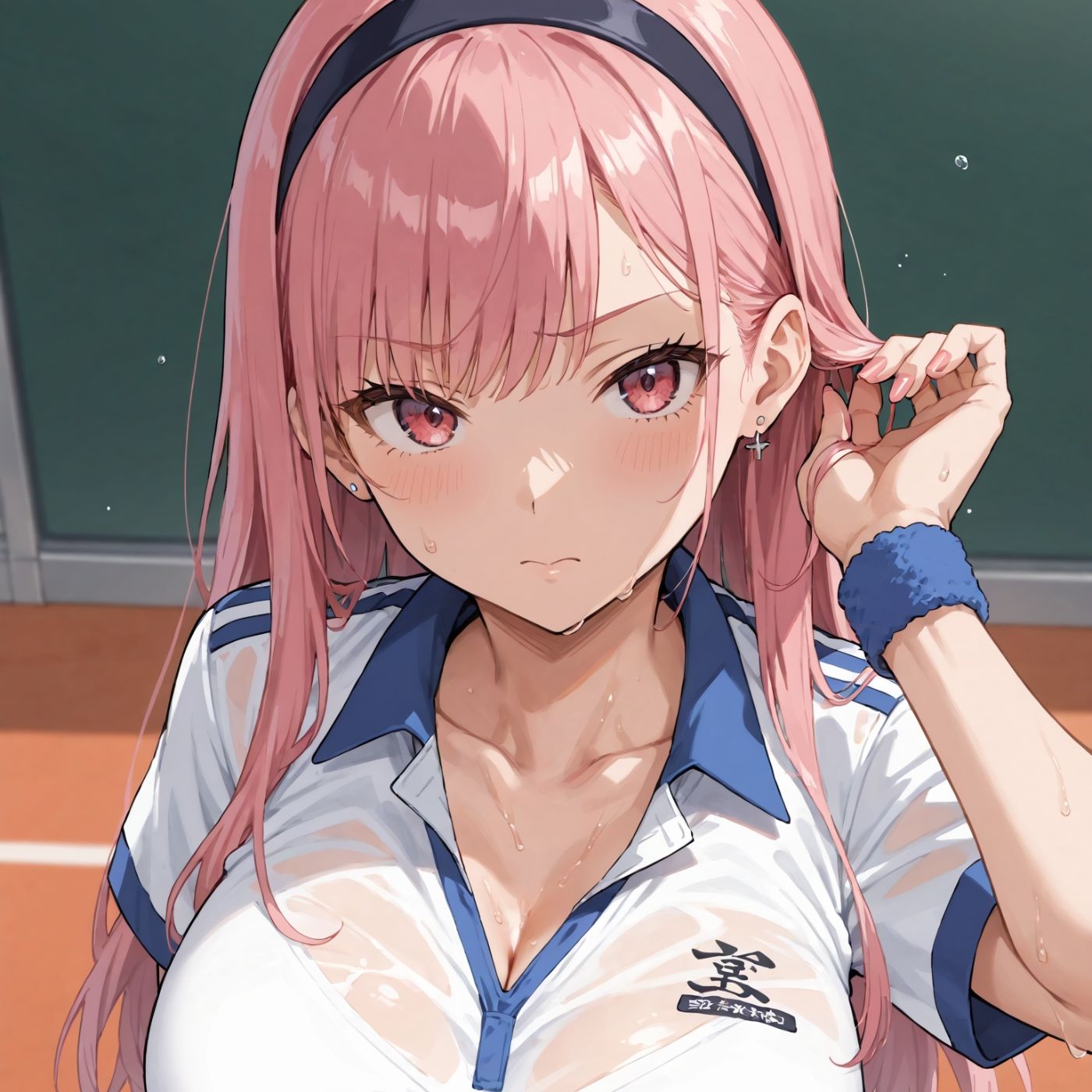 サンプル-学園性活！ユニフォームに滲む汗 テニス部の本気がエロい4【汗かく美少女の厳選CG263枚収録】スマホ向け - サンプル画像