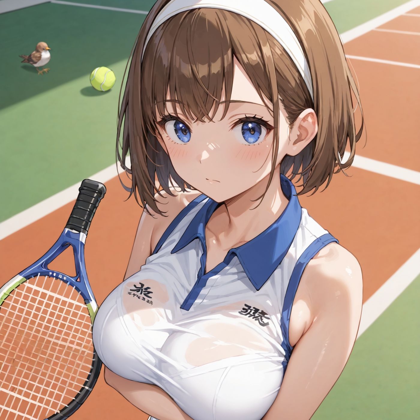 サンプル-学園性活！ユニフォームに滲む汗 テニス部の本気がエロい4【汗かく美少女の厳選CG263枚収録】スマホ向け - サンプル画像
