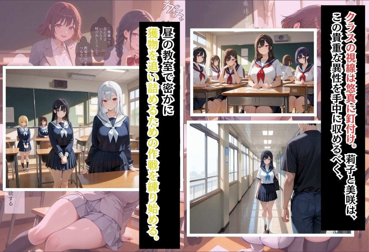 間違って女子校に入学したらムチムチ女子校生に毎日中出しを要求される学園生活〜更衣室のボブ＆三つ編み編〜 サンプル2