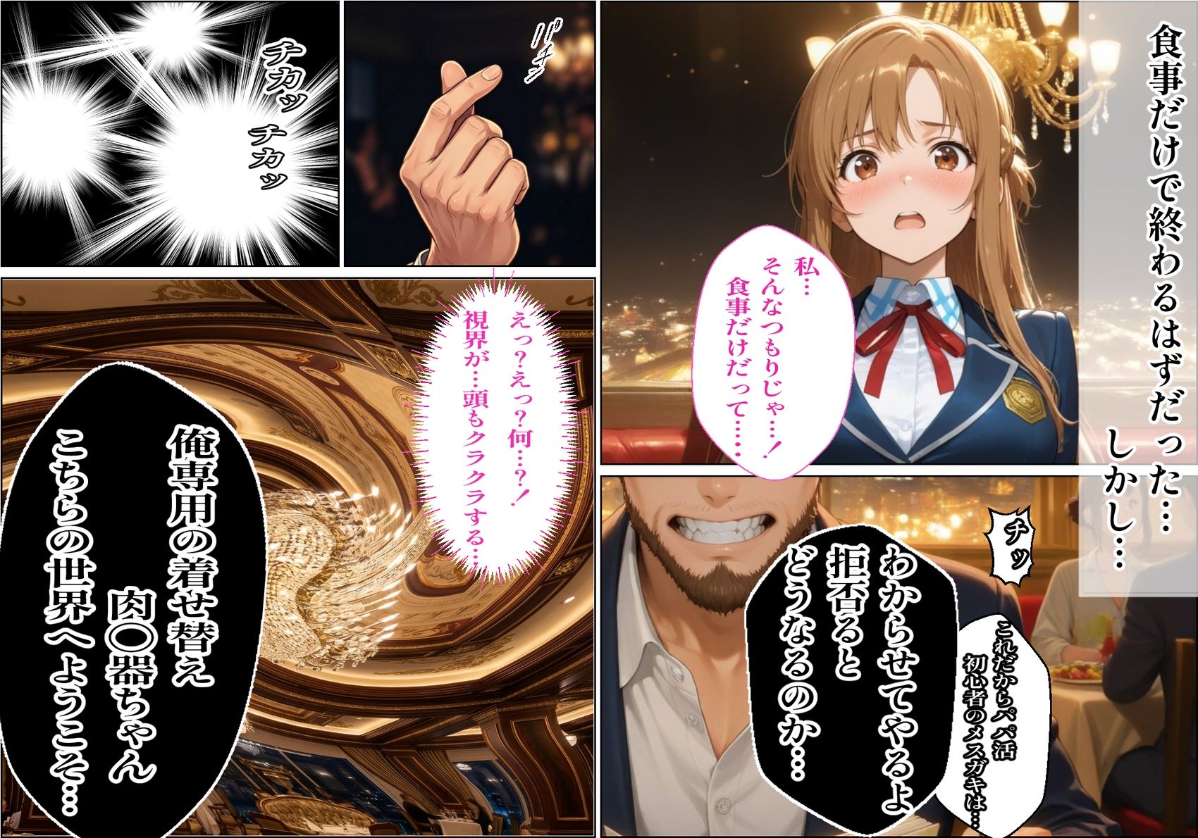【パパ活×催〇】放課後の裏バイト-パパ活初心者の処女J〇が催〇で『パパ専用着せ替え肉便器』になっちゃった話-結城ア〇ナ- 画像3