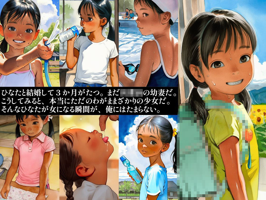 初潮前の幼妻（おさなづま）と過ごすはじめての夏は、変態町内会の『新妻研修』からはじまる【500枚】_2