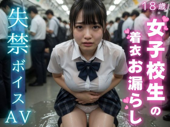 【 AI 動画 】 女子校生の失禁、着衣お漏らしボイスAV。 画像1