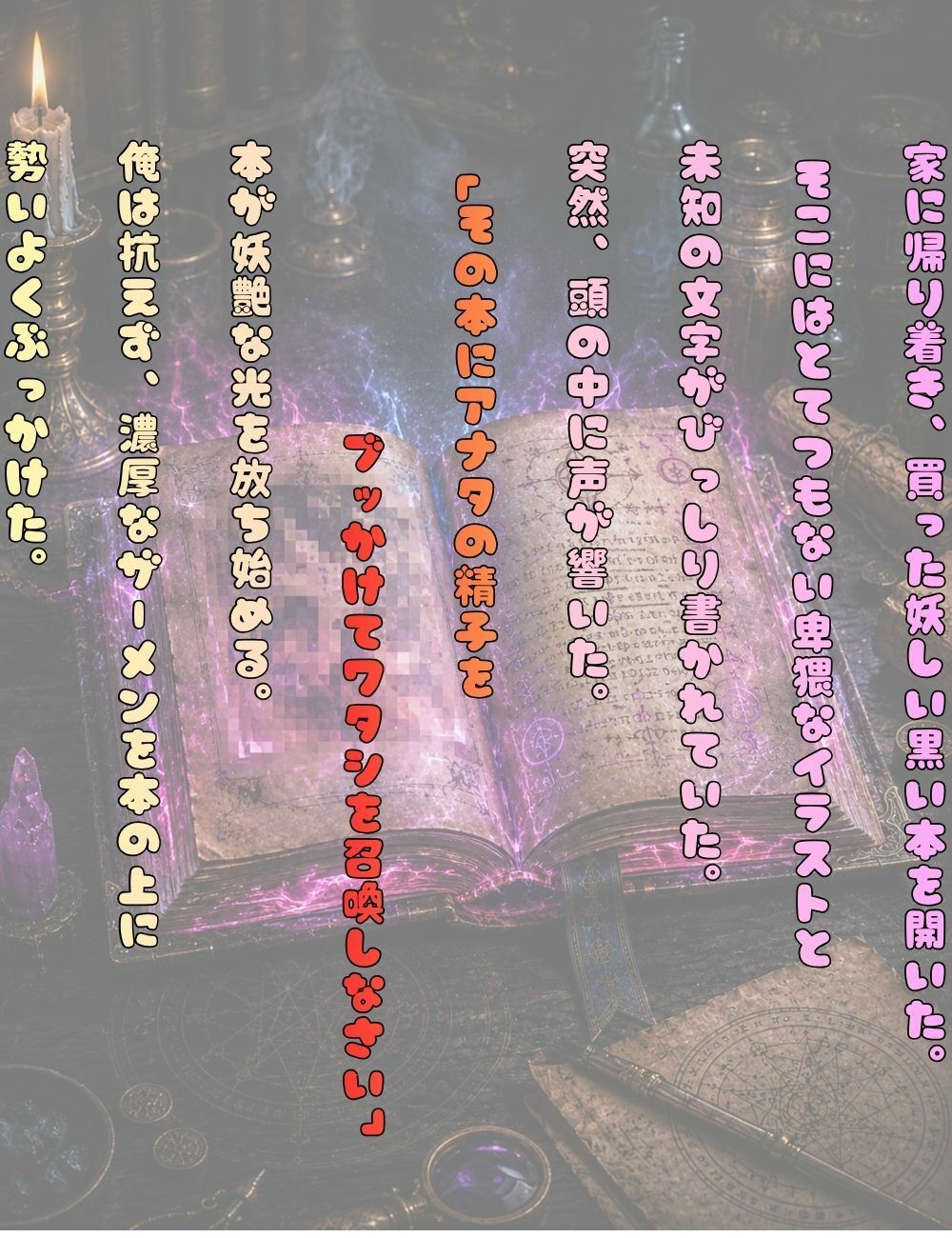 【無料エロ漫画】d_783960 妖しい本を拾ってムラついてブッかけたら極上淫魔降臨(エッチな本屋さん)