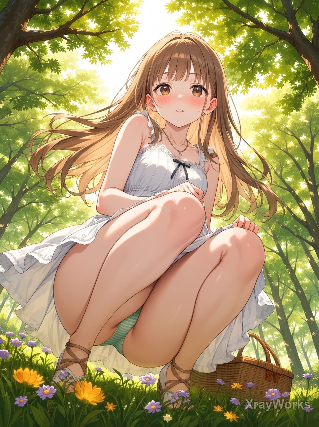 木漏れ日の秘密 〜夏ワンピ美少女のチラ〜 CG119枚＋ショート動画122本 サンプル2