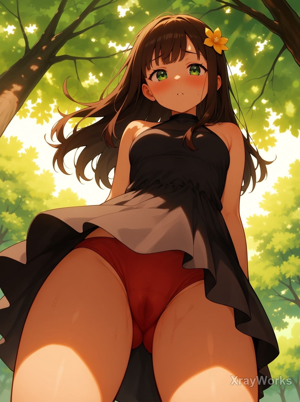 木漏れ日の秘密 〜夏ワンピ美少女のチラ〜 CG119枚＋ショート動画122本 サンプル4