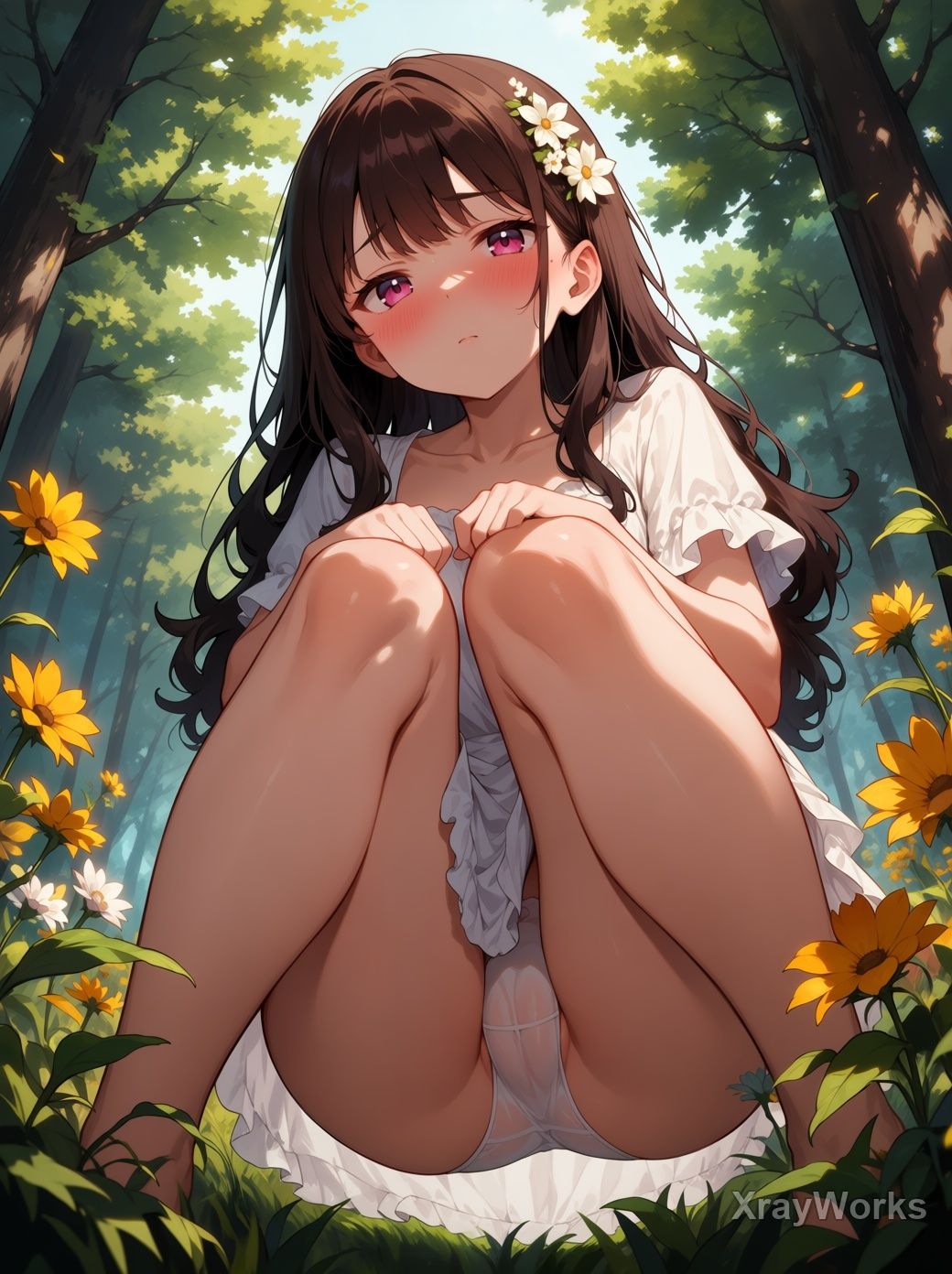 木漏れ日の秘密 〜夏ワンピ美少女のチラ〜 CG119枚＋ショート動画122本 サンプル5