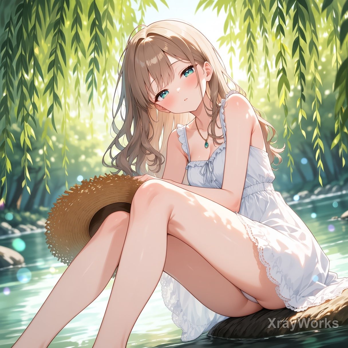 木漏れ日の秘密 〜夏ワンピ美少女のチラ〜 CG119枚＋ショート動画122本 サンプル7