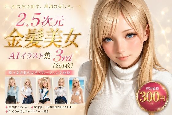 2.5次元 金髪美女AIイラスト集 3rd ［251枚］
