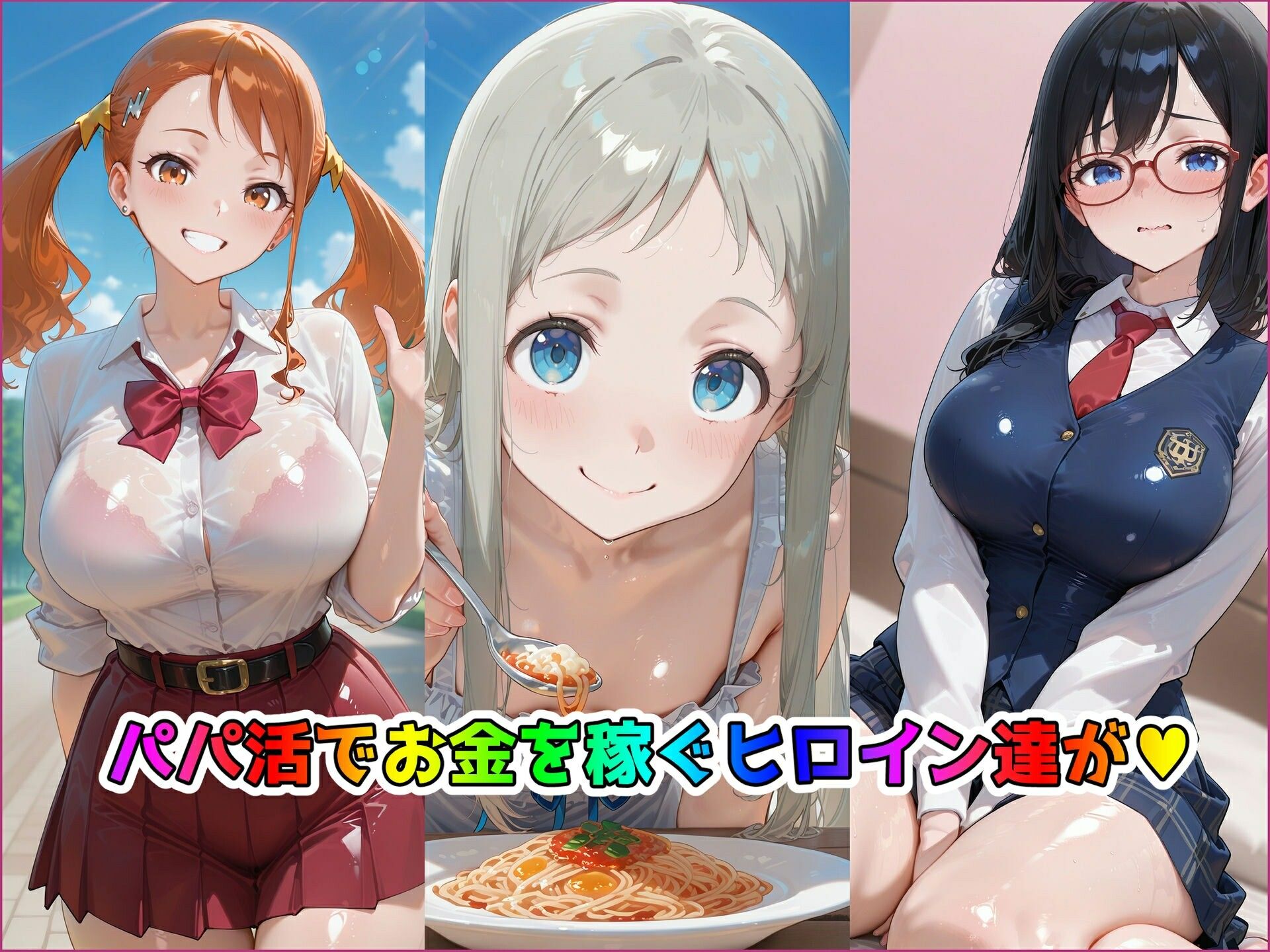 パパ活ヒロインと膣内射精えっちする話  あのは〇の3人編  安城〇子＆め〇ま＆つ〇こ_3