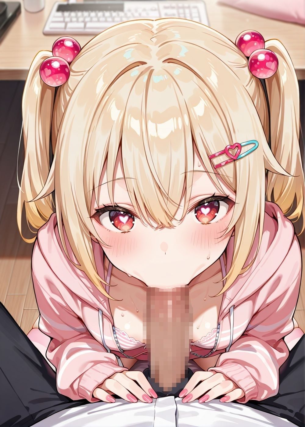 無邪気すぎる金髪ツインテ少女が赤角＆蝙蝠翼で本性を解放！ピース顔のまま脚をガクガク開いてイキ狂うサキュバス堕ち_8