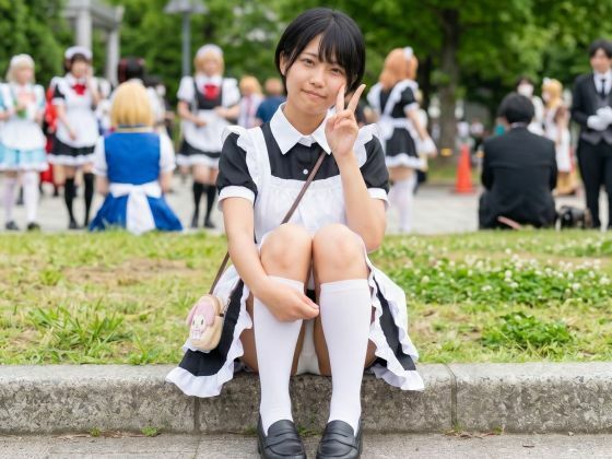 【リアル系】ボーイッシュメイドのコスプレイベント密着〜白コットンぱんちら