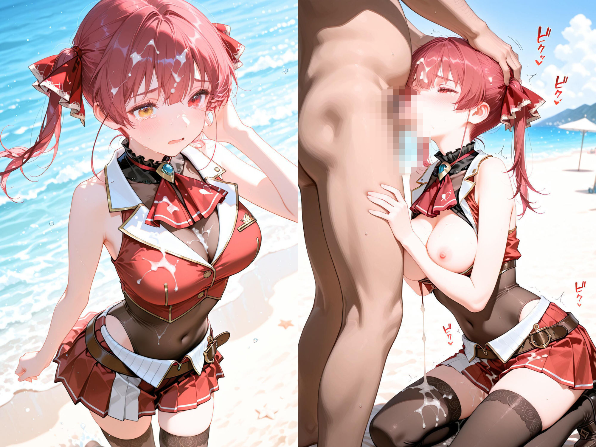 【4K動画付き】ヒロインと海辺の誘惑:宝鍾マ○ン編  ホ〇ライブ Vtuber 4K高画質7