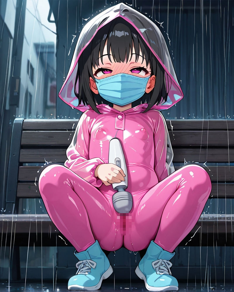 雨の秘密 〜ミニマムラバー少女の半透明露出オナニー〜_10