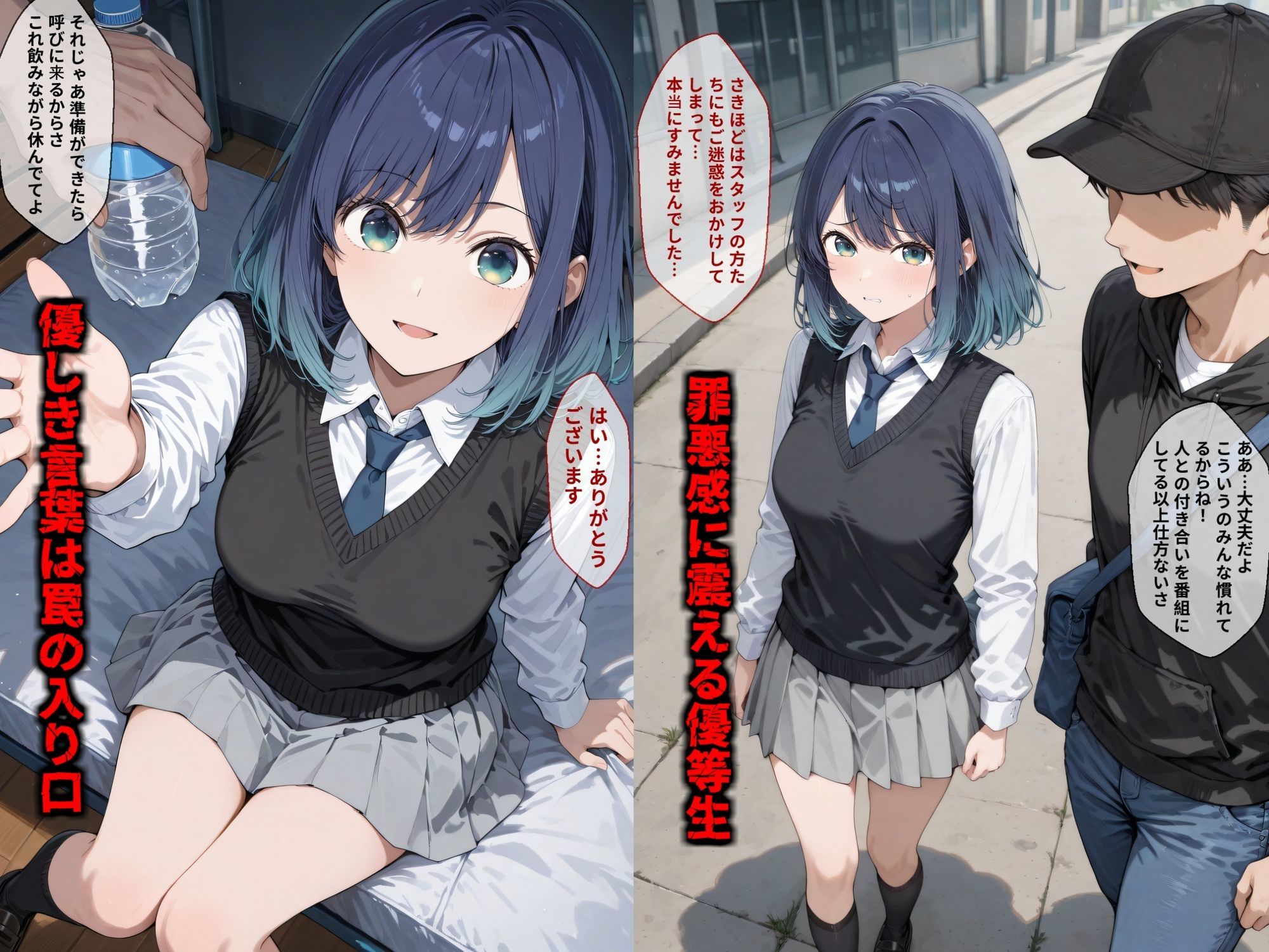 純潔崩壊 黒〇あかね 前編:炎上、絶望、夢を追う少女の純潔が蹂躙される夜 サンプル1