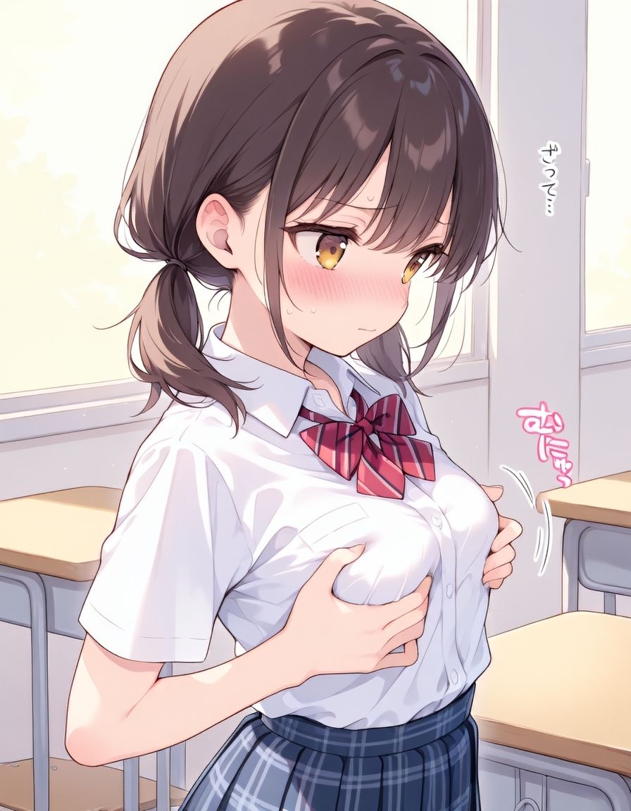 【Vol.6 番外編】「教室の隅でこっそりオナニーがばれて…茶髪ちゃんの赤面本番エッチ。」 画像1