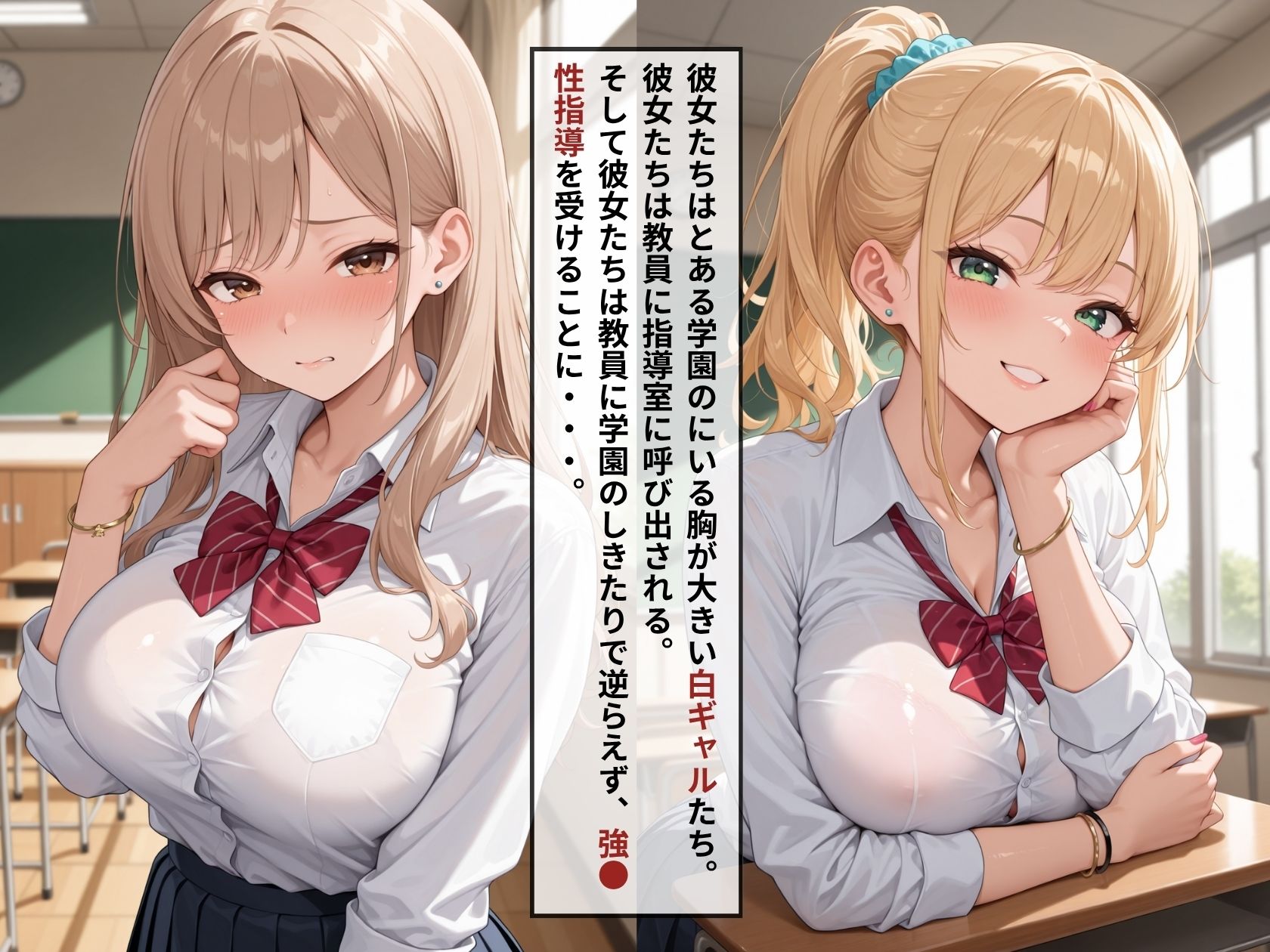 【エロ漫画】女子校生が種付けされていく〜性調教され快楽堕ち:白ギャル編〜1
