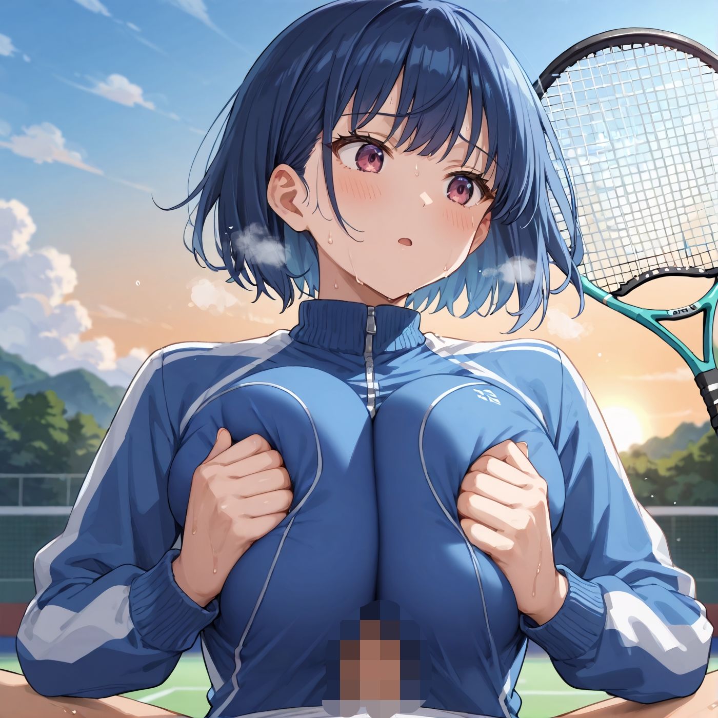 学園性活!ユニフォームに滲む汗 テニス部の本気がエロい5【汗かく美少女の厳選CG370枚収録】 画像5