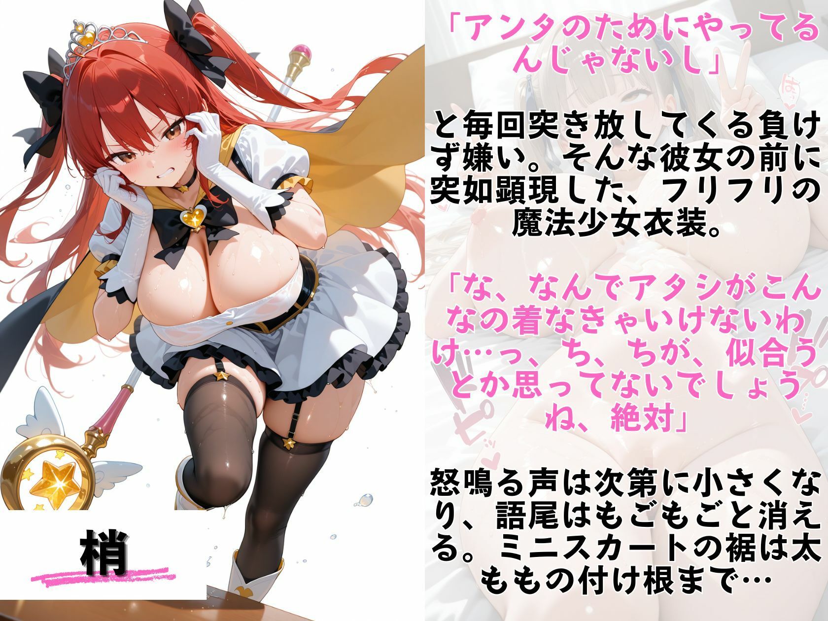 魔法少女になった4人の爆乳義妹(18)が変身衣装に耐えられない件_3