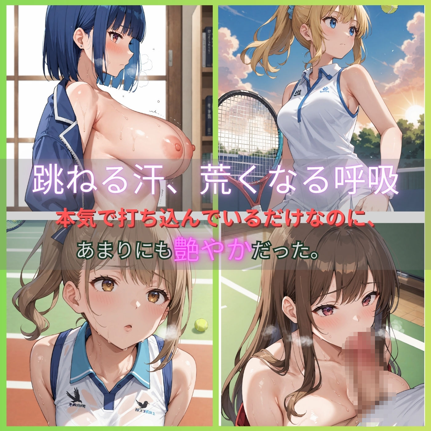 【エロ漫画】学園性活!ユニフォームに滲む汗 テニス部の本気がエロい6【汗かく美少女の厳選CG233枚収録】スマホ向け1