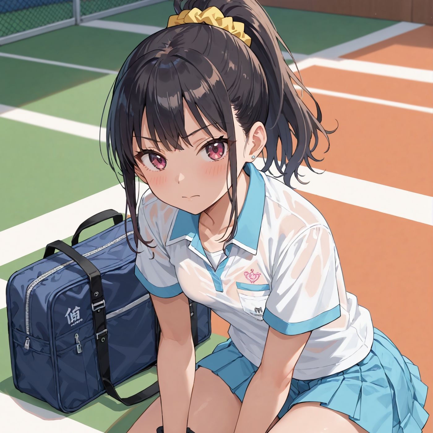 【エロ漫画】学園性活!ユニフォームに滲む汗 テニス部の本気がエロい6【汗かく美少女の厳選CG233枚収録】スマホ向け5