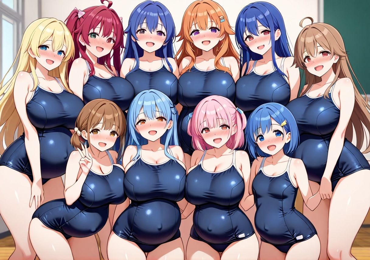 大乱交！！ボテ腹シンクロ部 画像2