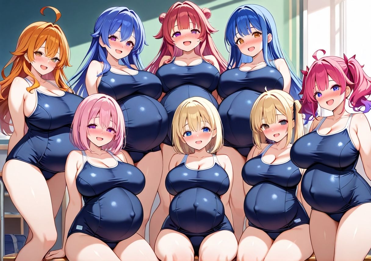 大乱交！！ボテ腹シンクロ部 画像3