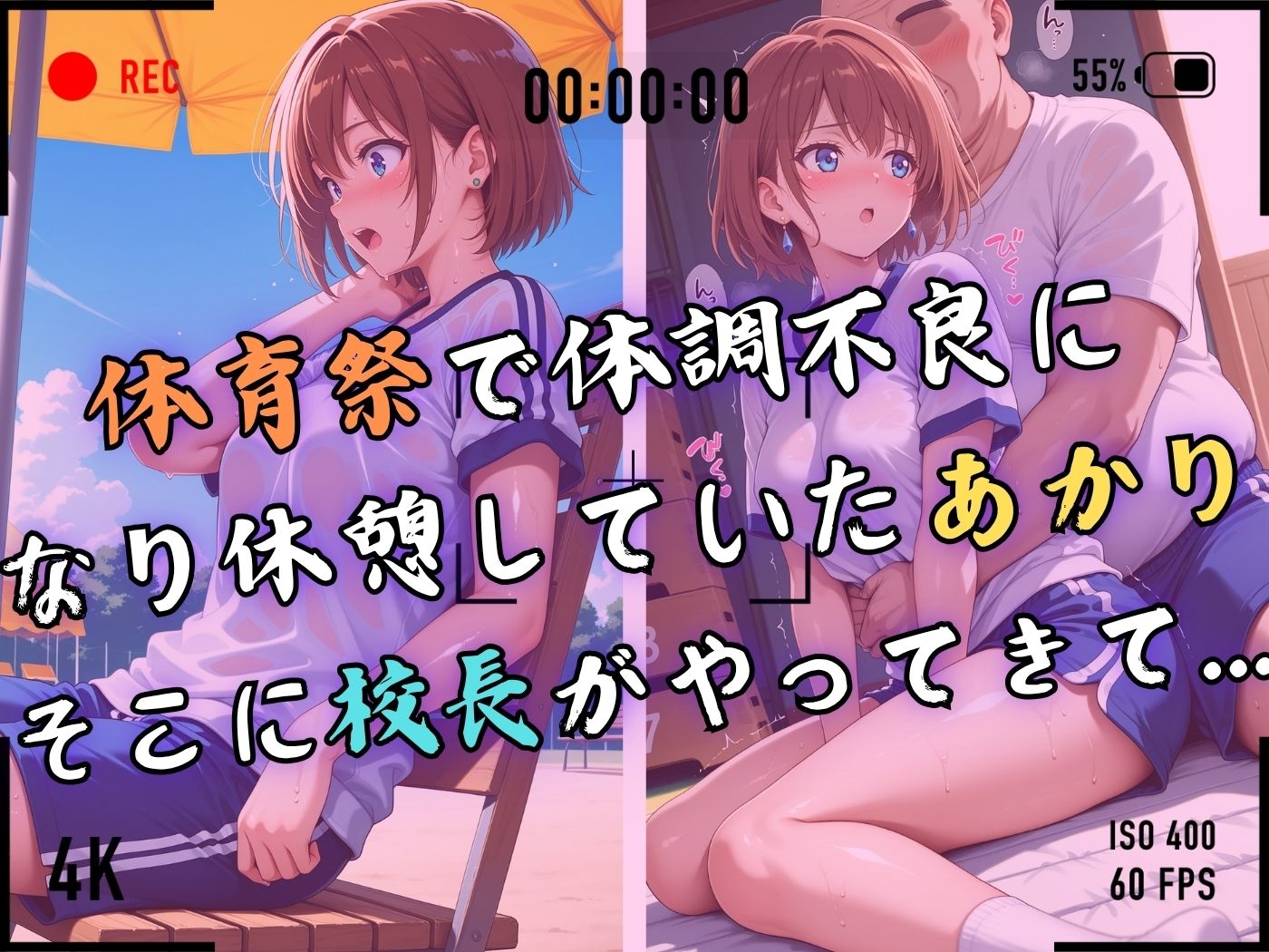【4Kイラスト】1万3000人の生徒を抱いた校長による森あかりへの性指導（体育祭編） サンプル4