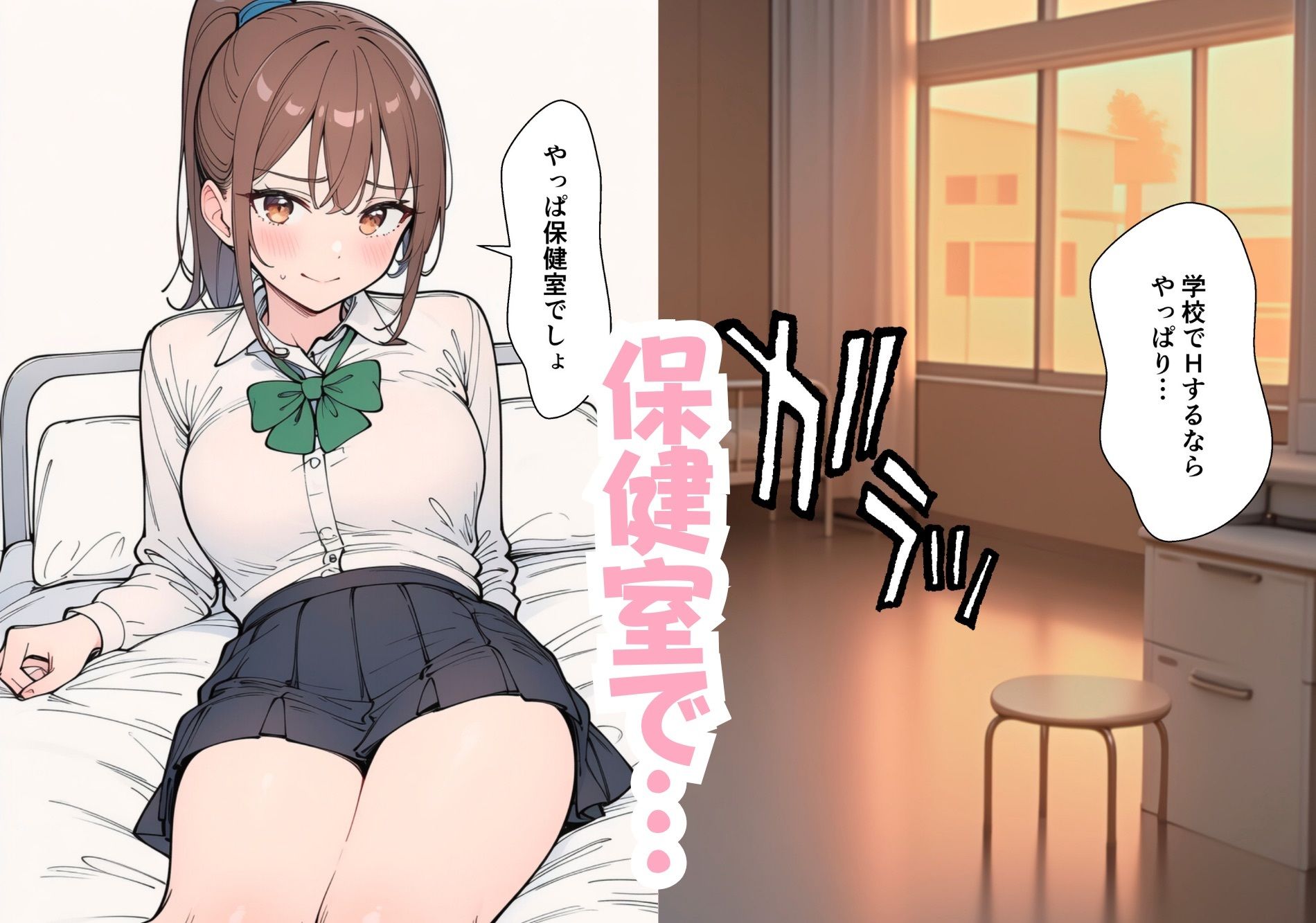 学校の中でエロい彼女と濃厚ラブラブHした話 サンプル6