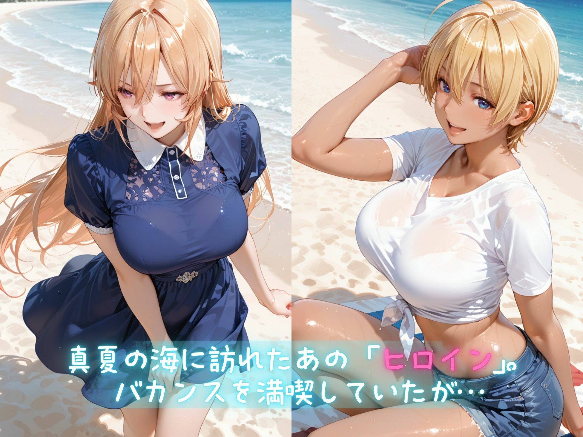 メス堕ちヒロイン  〜 え●な＆い●み 夏の海編 〜 - hitomi raw無料エロ漫画（同人誌）サンプル画像 002