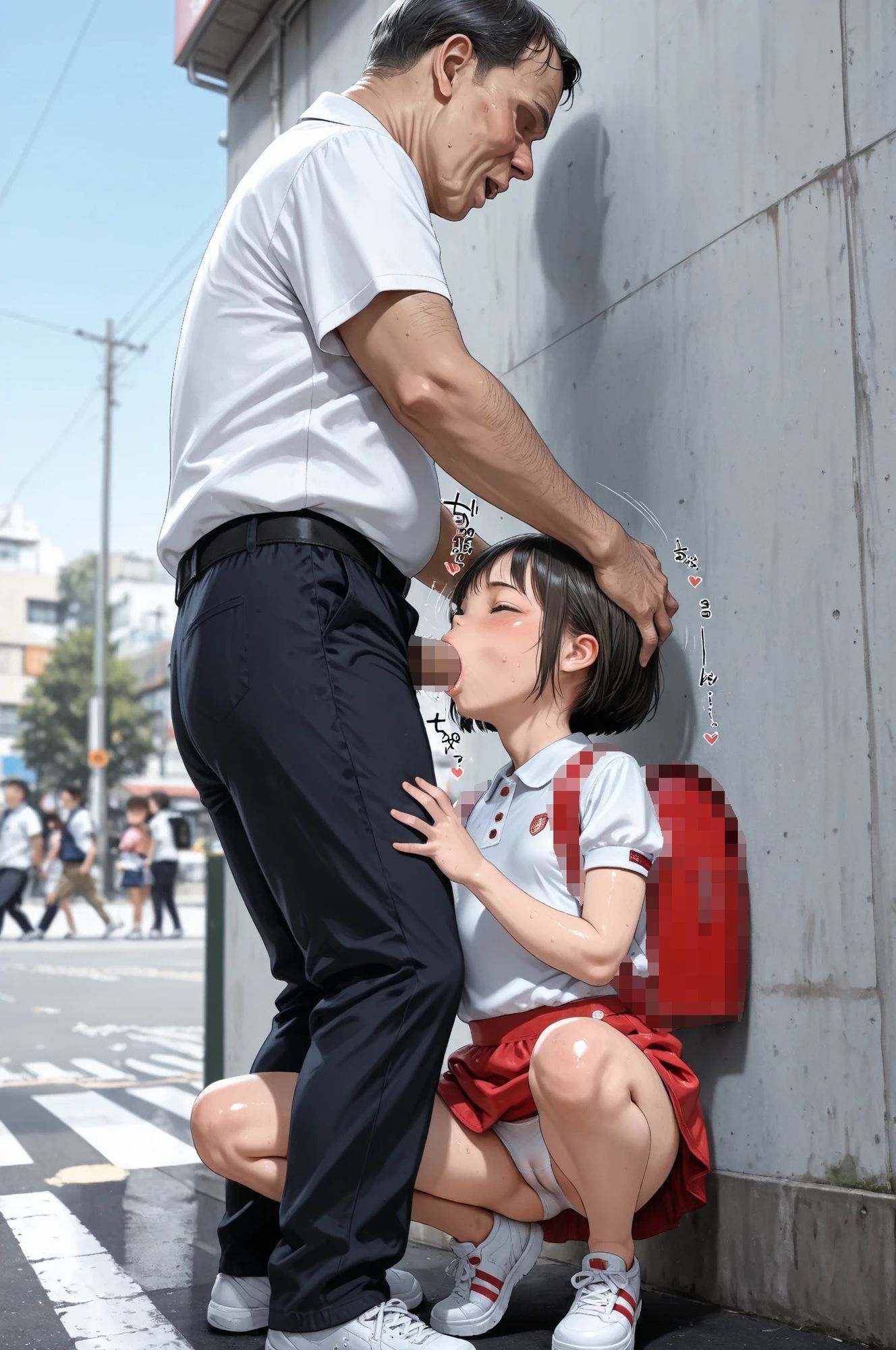 下校ラ〇ドセルJ〇を通学路・自販機前・電車で痴●輪●三昧_3